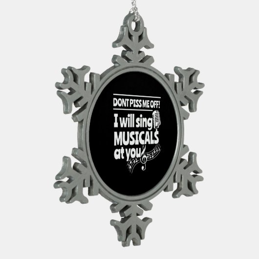 Actor zal musicals naar jou sturen tin sneeuwvlok ornament (Links)