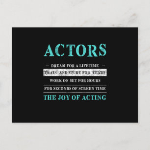 Actoren die actor Actress Movie Theater Gift Briefkaart