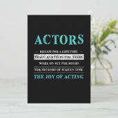 Actoren die actor Actress Movie Theater Gift Kaart (Staand voorkant)