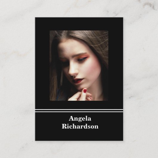 Actoren en modellen Modern Minimalistisch Visiteka Visitekaartje (Voorkant)