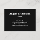 Actoren en modellen Modern Minimalistisch Visiteka Visitekaartje (Achterkant)