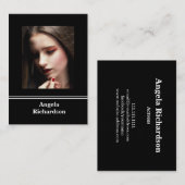 Actoren en modellen Modern Minimalistisch Visiteka Visitekaartje (Voorkant / Achterkant)