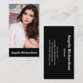 Actoren en modellen Modern Minimalistisch Visiteka Visitekaartje (Voorkant / Achterkant)