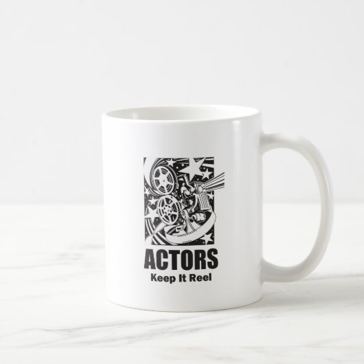 Actoren houden het spoor koffiemok (Rechts)