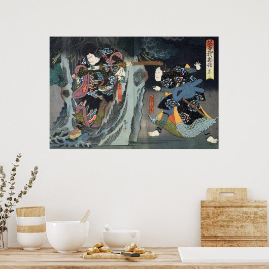 Actoren in "Soga Monogatari" Poster (Keuken)