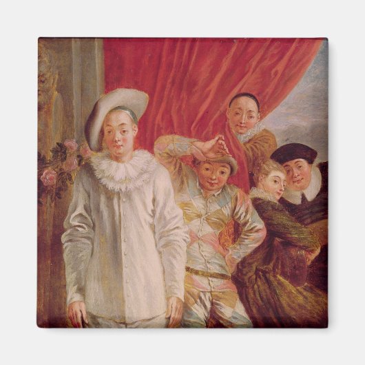 Actoren van de Comedie Italienne Magneet (Voorkant)