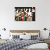 Actoren van de Commedia dell'Arte Canvas Afdruk (Insitu (Slaapkamer))
