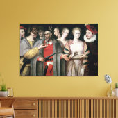 Actoren van de Commedia dell'Arte Canvas Afdruk (Insitu (Woonkamer))