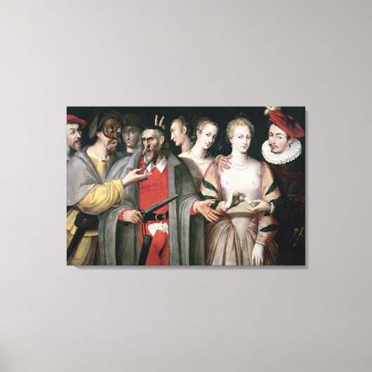 Actoren van de Commedia dell'Arte Canvas Afdruk (Voorkant)