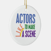 Actoren willen een scène maken keramisch ornament (Rechts)