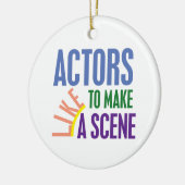 Actoren willen een scène maken keramisch ornament (Links)