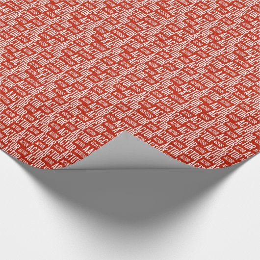 Actorglanzend verpakkingspapier 30x6 (rood) cadeaupapier (Hoek)