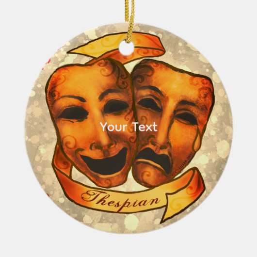 Actormaskers Keramisch Ornament (Voorkant)