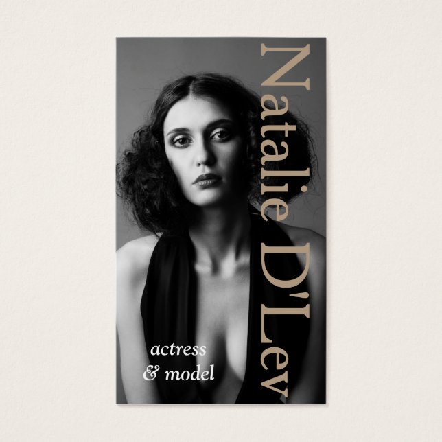 Actormodel hoofdopname filmtheater visitekaartje (Voorkant)