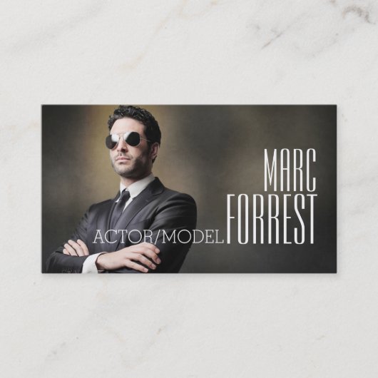 Actormodel hoofdopname filmtheater visitekaartje (Voorkant)