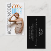 Actormodel hoofdopname filmtheater visitekaartje (Voorkant / Achterkant)