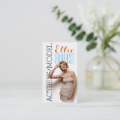Actormodel hoofdopname filmtheater visitekaartje (Staand voorkant)