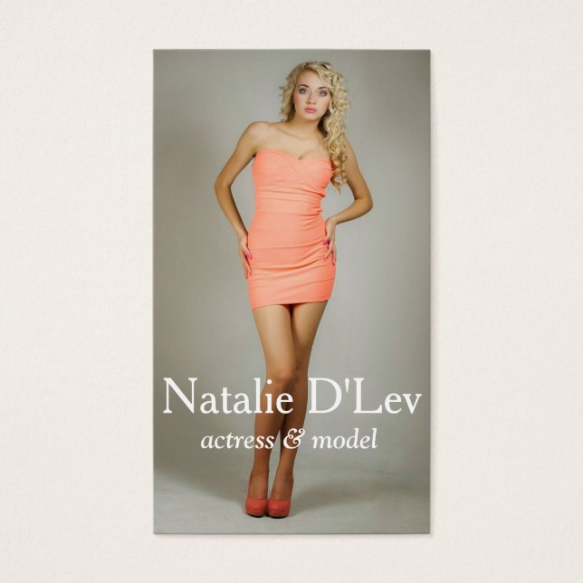 Actormodel hoofdopname filmtheater visitekaartje (Voorkant)