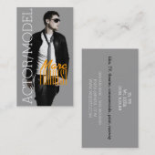 Actormodel hoofdopname filmtheater visitekaartje (Voorkant / Achterkant)