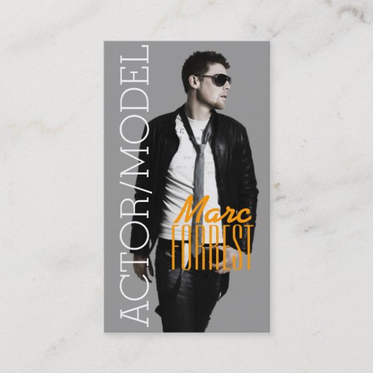 Actormodel hoofdopname filmtheater visitekaartje (Voorkant)