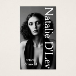 Actormodel hoofdopname filmtheater visitekaartjes