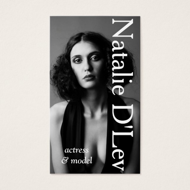 Actormodel hoofdopname filmtheater visitekaartjes (Voorkant)