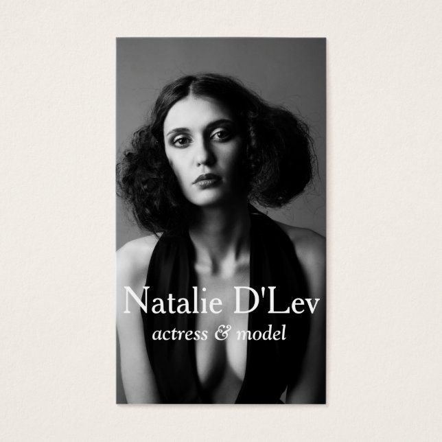 Actormodel hoofdopname filmtheater visitekaartjes (Voorkant)