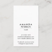 Actormodellen danser Foto transparant verloop Visitekaartje (Achterkant)