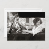 Actress achter het wiel, 1921 briefkaart (Voorkant / Achterkant)