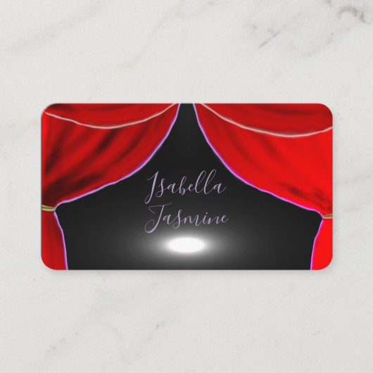 Actress actor influencer psychic business card visitekaartje (Voorkant)