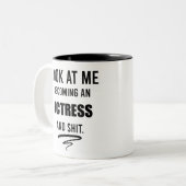 Actress Afstuderen Funny Gift Theater Lover Gift Tweekleurige Koffiemok (Voorkant links)