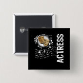 Actress-alchemie van het optreden vierkante button 5,1 cm (Voorkant /achterkant)