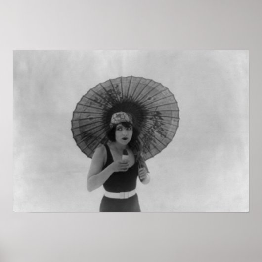 Actress Betty Compson eet ijskap Poster (Voorkant)