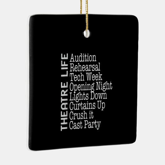 Actress Broadway Actor Musical Lover Actief Keramisch Ornament (Rechts)