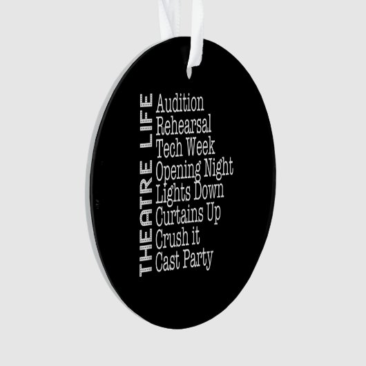 Actress Broadway Actor Musical Lover Actief Ornament (voorkant)