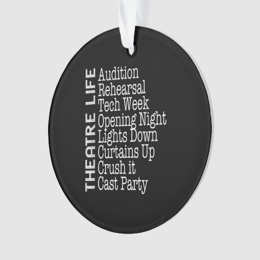 Actress Broadway Actor Musical Lover Actief Ornament (voorkant)