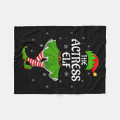 Actress Elf Christmas Family Girls Women Elf Squad Fleece Deken (Voorkant (Horizontaal))