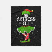 Actress Elf Christmas Family Girls Women Elf Squad Fleece Deken (Voorkant)