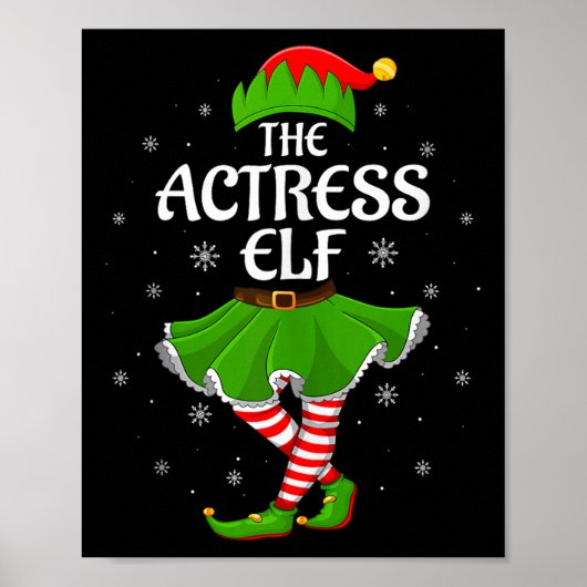Actress Elf Christmas Family Girls Women Elf Squad Poster (Voorkant)