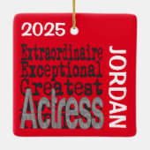 Actress Extraordinaire CUSTOM Keramisch Ornament (Achterkant)