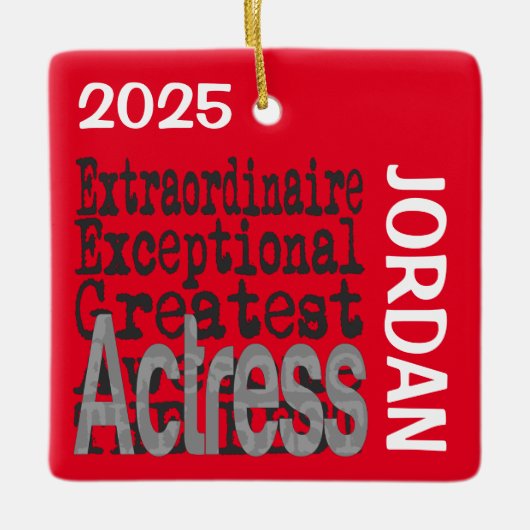 Actress Extraordinaire CUSTOM Keramisch Ornament (Voorkant)