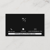 ★ Actress-Haarstylist-Model Modern headshot Μ Visitekaartje (Achterkant)