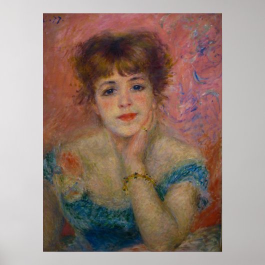 Actress Jeanne Samary van Pierre-Auguste Renoir Poster (Voorkant)