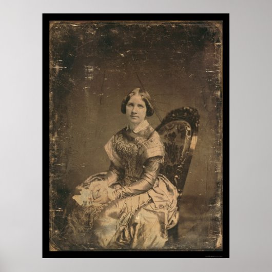Actress Jenny Lind Daguerreotype 1848 Poster (Voorkant)