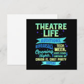 Actress Nerd Actor Musical Acter Spian Bedankkaart (Voorkant / Achterkant)