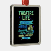 Actress Nerd Actor Musical Acter Spian Metalen Ornament (Rechts)