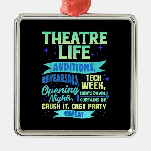 Actress Nerd Actor Musical Acter Spian Metalen Ornament (Voorkant)