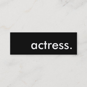 actrice. mini visitekaartje