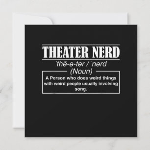 Actrice Nerd Definitie Stage Acter Lovers Acteur Bedankkaart