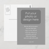 ACTS 1:8 Bijbelversie Briefkaart (Voorkant / Achterkant)